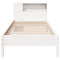 vidaXL Bookcase Bed without Mattress White 75x190 cm Small Single Solid Wood Pine