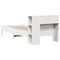 vidaXL Bookcase Bed without Mattress White 75x190 cm Small Single Solid Wood Pine