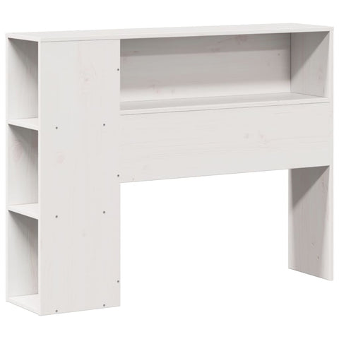 vidaXL Bookcase Bed without Mattress White 75x190 cm Small Single Solid Wood Pine