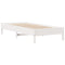 vidaXL Bookcase Bed without Mattress White 75x190 cm Small Single Solid Wood Pine