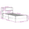 vidaXL Bookcase Bed without Mattress White 75x190 cm Small Single Solid Wood Pine