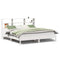 vidaXL Bookcase Bed without Mattress White 180x200 cm Super King Solid Wood Pine