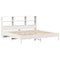 vidaXL Bookcase Bed without Mattress White 180x200 cm Super King Solid Wood Pine