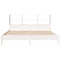 vidaXL Bookcase Bed without Mattress White 180x200 cm Super King Solid Wood Pine