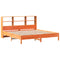vidaXL Bookcase Bed without Mattress Wax Brown 180x200 cm Super King Solid Wood Pine