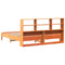 vidaXL Bookcase Bed without Mattress Wax Brown 180x200 cm Super King Solid Wood Pine
