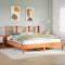 vidaXL Bookcase Bed without Mattress Wax Brown 180x200 cm Super King Solid Wood Pine