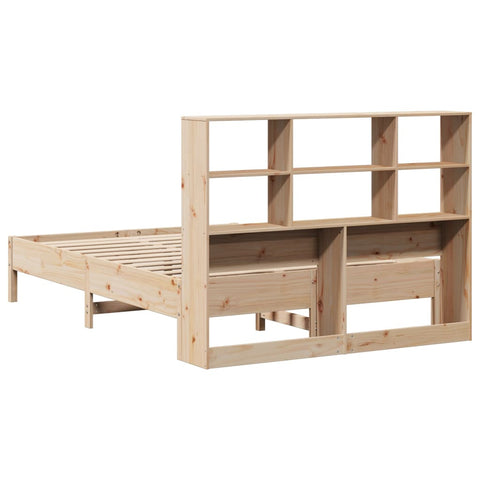 vidaXL Bookcase Bed without Mattress 150x200 cm King Size Solid Wood Pine