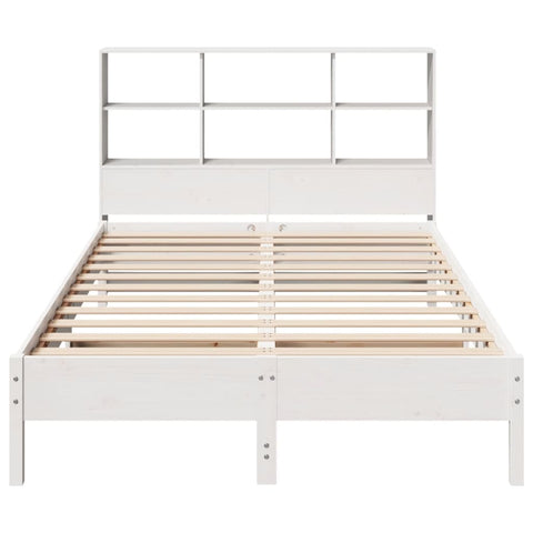 vidaXL Bookcase Bed without Mattress White 140x200 cm Solid Wood Pine