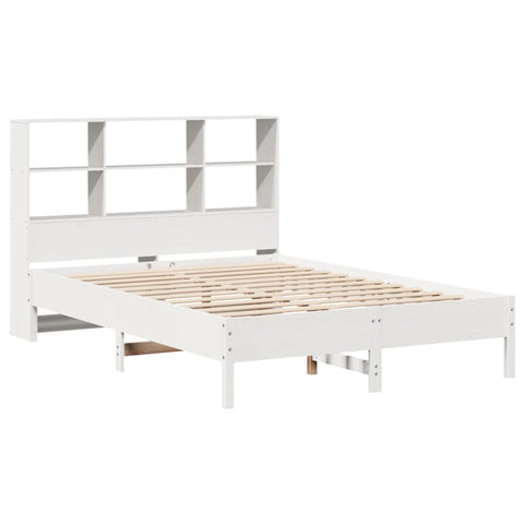 vidaXL Bookcase Bed without Mattress White 120x200 cm Solid Wood Pine