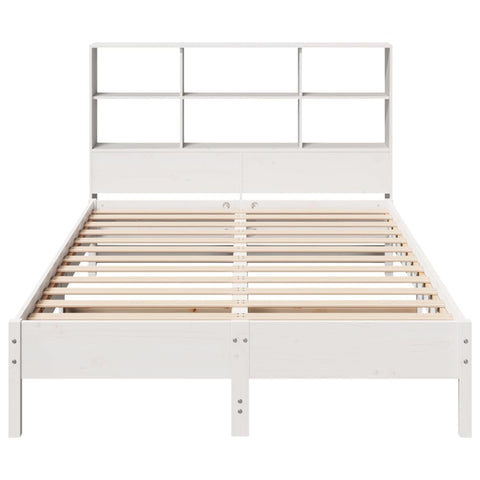 vidaXL Bookcase Bed without Mattress White 120x200 cm Solid Wood Pine
