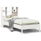 vidaXL Bookcase Bed without Mattress White 90x200 cm Solid Wood Pine