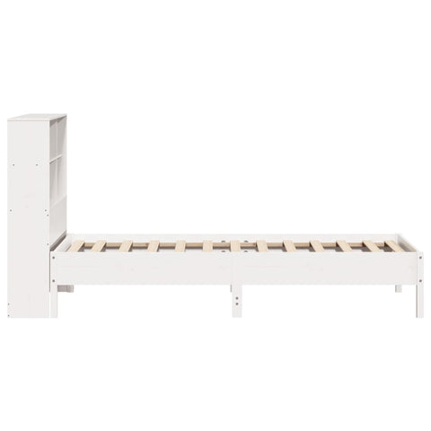 vidaXL Bookcase Bed without Mattress White 90x200 cm Solid Wood Pine