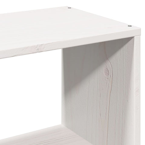 vidaXL Bookcase Bed without Mattress White 90x200 cm Solid Wood Pine