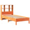 vidaXL Bookcase Bed without Mattress Wax Brown 90x200 cm Solid Wood Pine