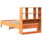 vidaXL Bookcase Bed without Mattress Wax Brown 90x200 cm Solid Wood Pine