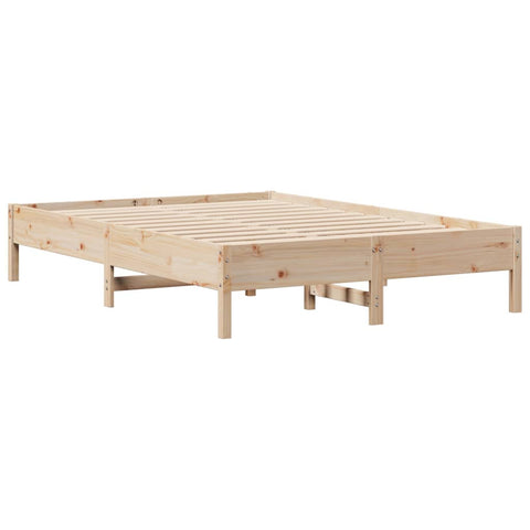 vidaXL Bookcase Bed without Mattress 135x190 cm Double Solid Wood Pine