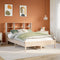 vidaXL Bookcase Bed without Mattress 135x190 cm Double Solid Wood Pine