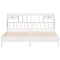 vidaXL Bookcase Bed without Mattress White 180x200 cm Super King Solid Wood Pine