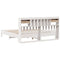 vidaXL Bookcase Bed without Mattress White 180x200 cm Super King Solid Wood Pine