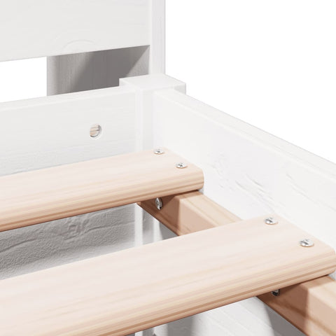 vidaXL Bookcase Bed without Mattress White 180x200 cm Super King Solid Wood Pine