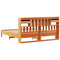 vidaXL Bookcase Bed without Mattress Wax Brown 180x200 cm Super King Solid Wood Pine