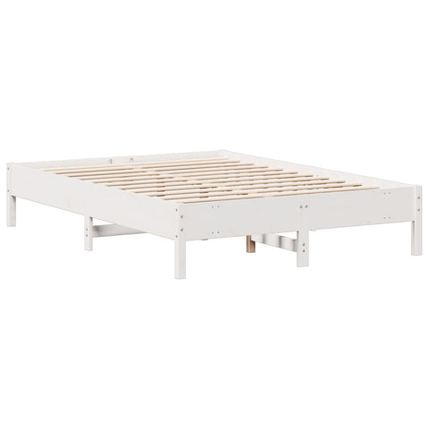 vidaXL Bookcase Bed without Mattress White 160x200 cm Solid Wood Pine