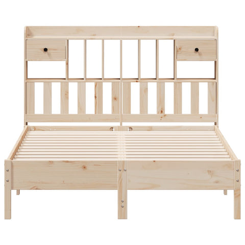 vidaXL Bookcase Bed without Mattress 150x200 cm King Size Solid Wood Pine
