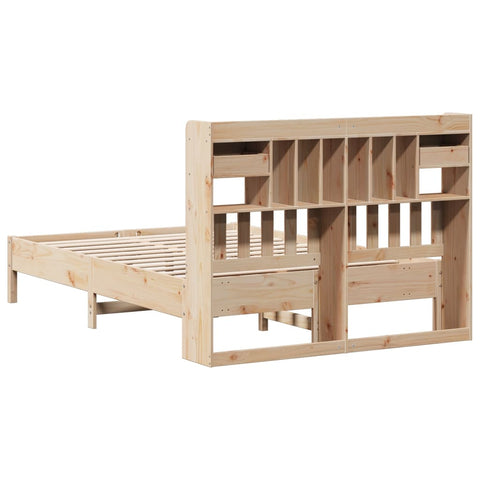 vidaXL Bookcase Bed without Mattress 150x200 cm King Size Solid Wood Pine