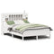vidaXL Bookcase Bed without Mattress White 150x200 cm King Size Solid Wood Pine
