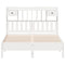 vidaXL Bookcase Bed without Mattress White 150x200 cm King Size Solid Wood Pine