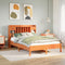 vidaXL Bookcase Bed without Mattress Wax Brown 150x200 cm King Size Solid Wood Pine