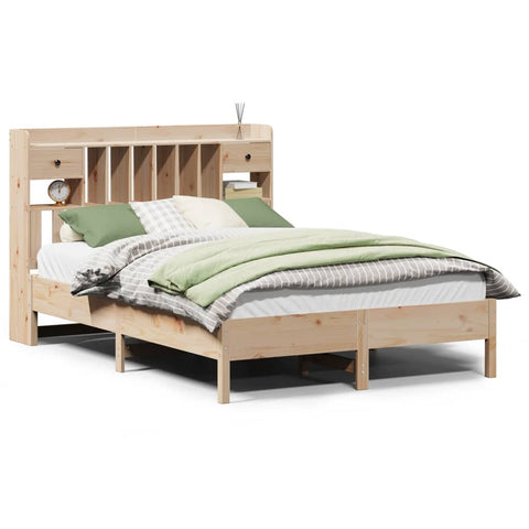 vidaXL Bookcase Bed without Mattress 140x200 cm Solid Wood Pine