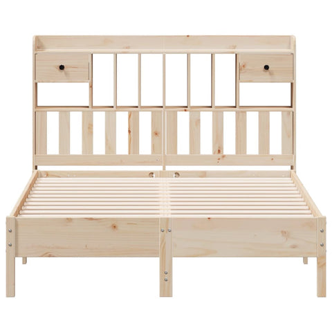 vidaXL Bookcase Bed without Mattress 140x200 cm Solid Wood Pine