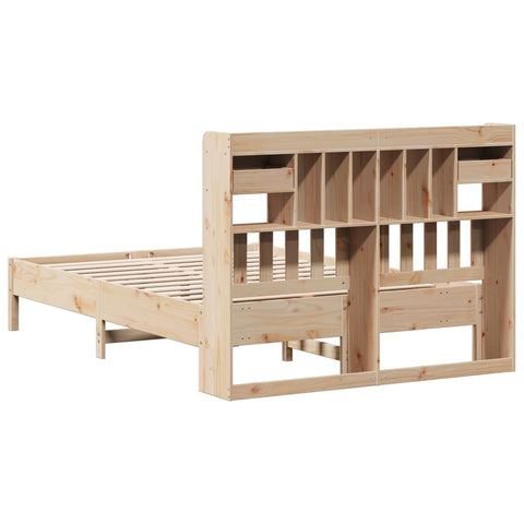 vidaXL Bookcase Bed without Mattress 140x200 cm Solid Wood Pine
