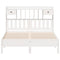vidaXL Bookcase Bed without Mattress White 140x200 cm Solid Wood Pine