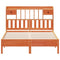 vidaXL Bookcase Bed without Mattress Wax Brown 140x200 cm Solid Wood Pine
