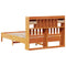 vidaXL Bookcase Bed without Mattress Wax Brown 140x200 cm Solid Wood Pine