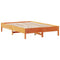 vidaXL Bookcase Bed without Mattress Wax Brown 140x200 cm Solid Wood Pine