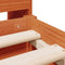vidaXL Bookcase Bed without Mattress Wax Brown 140x200 cm Solid Wood Pine