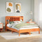vidaXL Bookcase Bed without Mattress Wax Brown 140x200 cm Solid Wood Pine