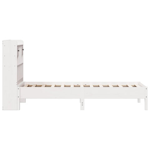 vidaXL Bookcase Bed without Mattress White 90x200 cm Solid Wood Pine
