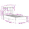 vidaXL Bookcase Bed without Mattress White 90x200 cm Solid Wood Pine