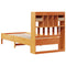 vidaXL Bookcase Bed without Mattress Wax Brown 90x200 cm Solid Wood Pine
