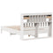 vidaXL Bookcase Bed without Mattress White 140x190 cm Solid Wood Pine