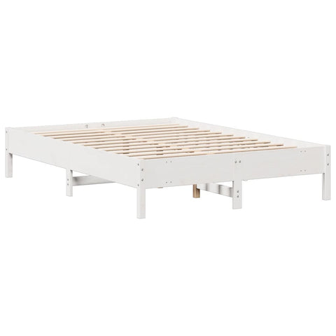 vidaXL Bookcase Bed without Mattress White 140x190 cm Solid Wood Pine