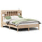 vidaXL Bookcase Bed without Mattress 135x190 cm Double Solid Wood Pine
