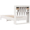 vidaXL Bookcase Bed without Mattress White 90x190 cm Single Solid Wood Pine