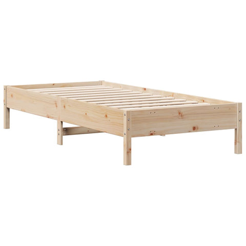 vidaXL Bookcase Bed without Mattress 75x190 cm Small Single Solid Wood Pine