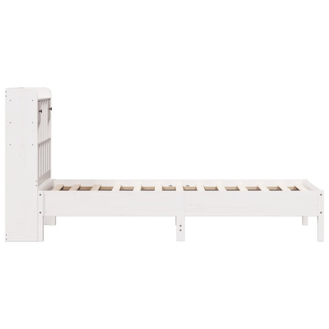 vidaXL Bookcase Bed without Mattress White 75x190 cm Small Single Solid Wood Pine